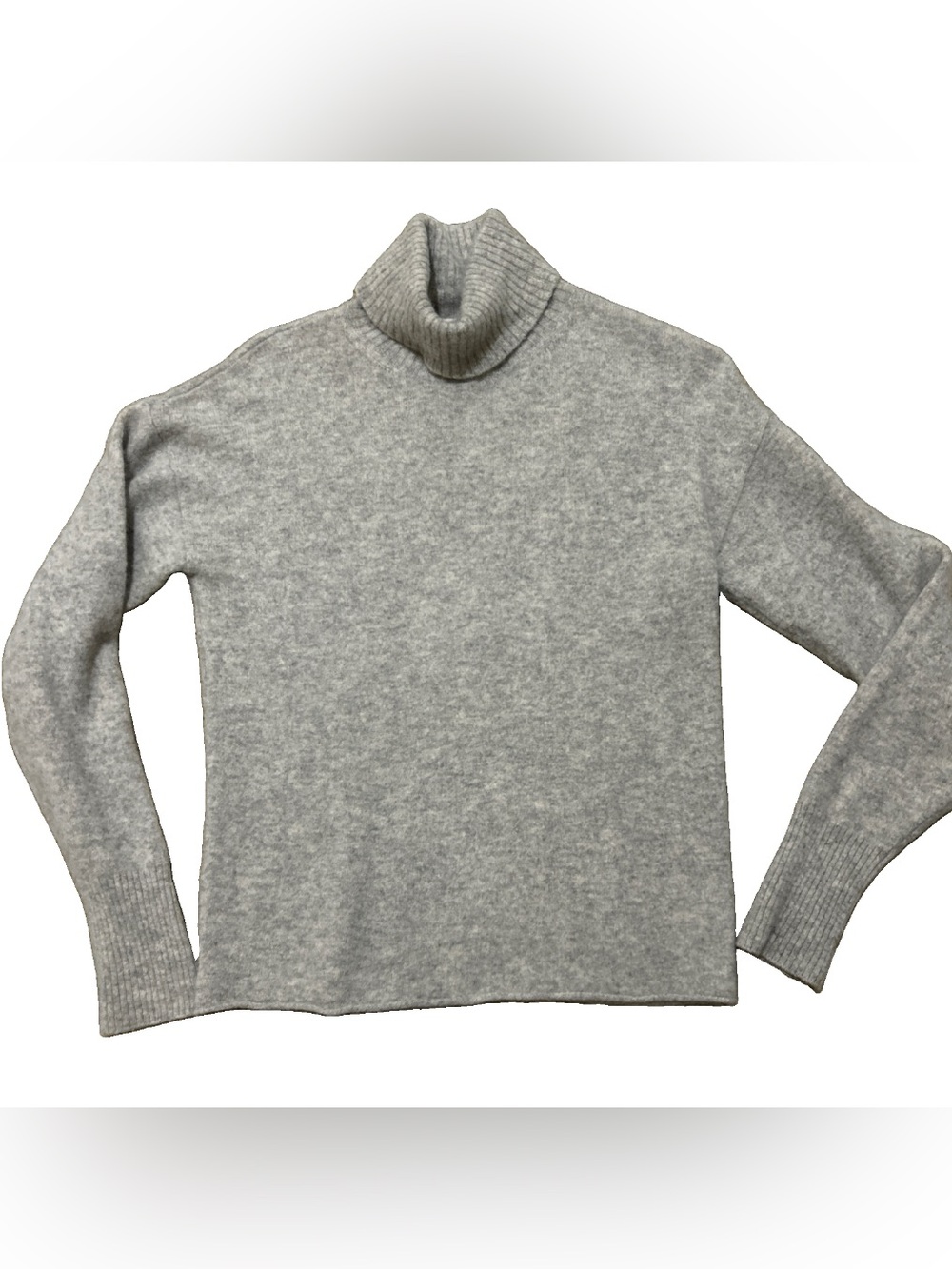 Reformation Soft 100% Cashmere Blend Heather Grey Turtleneck Womens Size Small